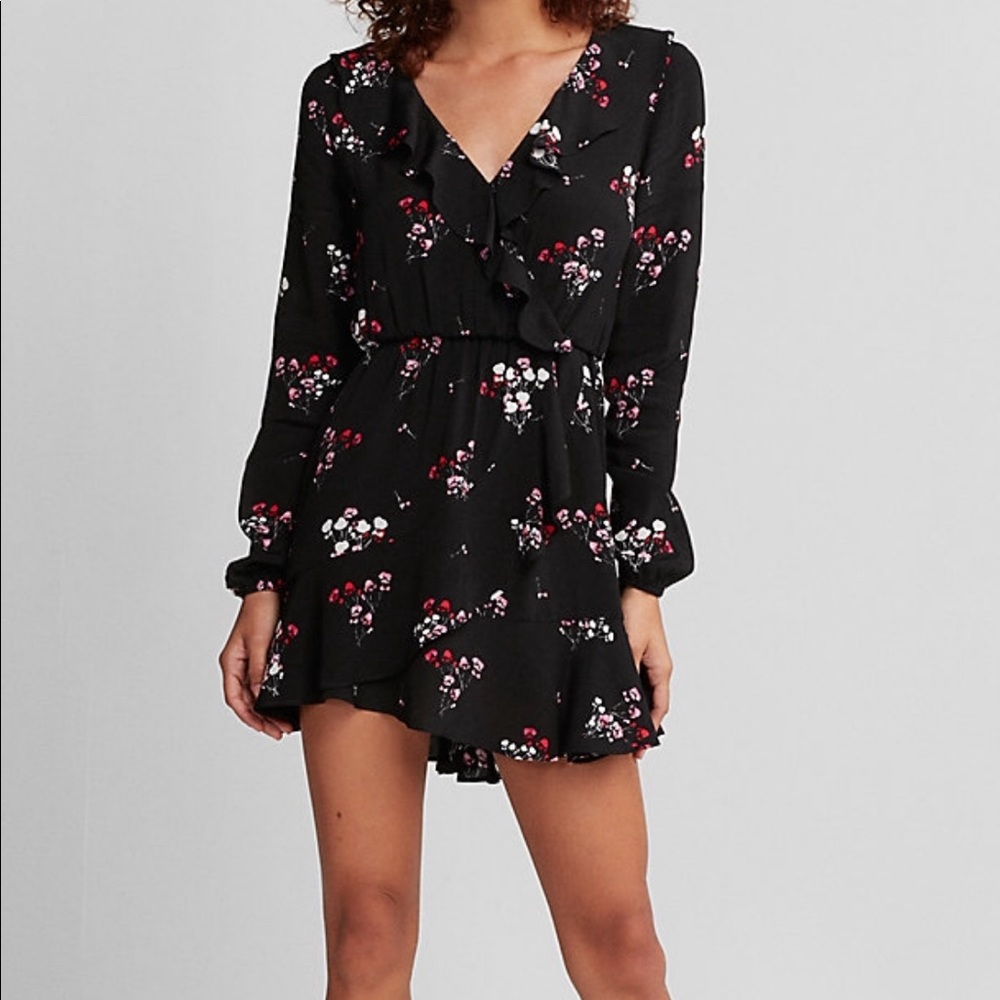 DONATING SOON Express Floral Wrap Dress [NWOT]